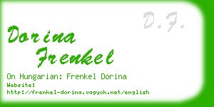 dorina frenkel business card